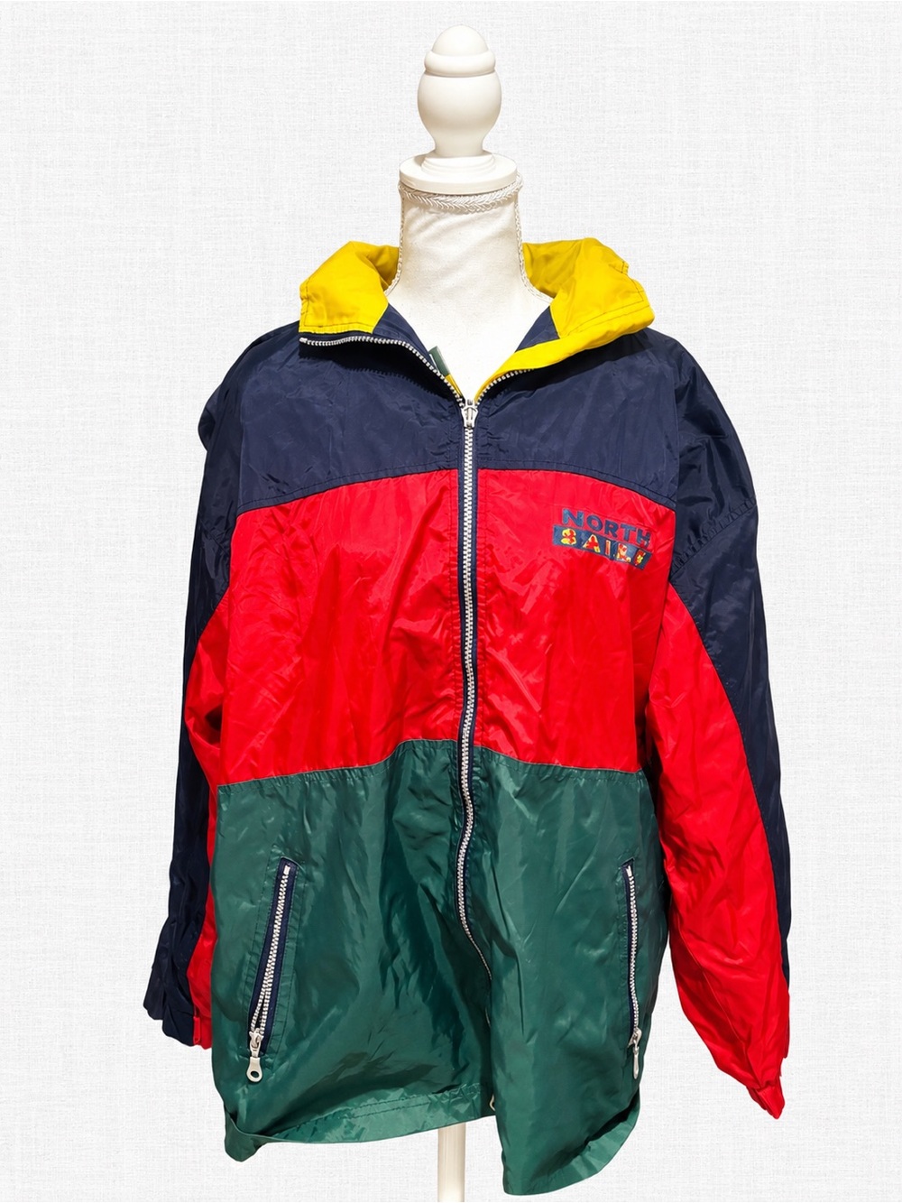 Vintage 90s Private Member North Sails Colorblock Windbreaker Jacket Men’s M